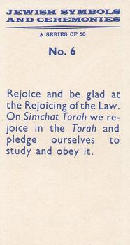 1961 Jewish Symbols and Ceremonies Part 1 #6 Simchat Torah Back