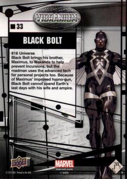 2015 Upper Deck Marvel Vibranium - Raw #33 Black Bolt Back