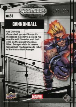2015 Upper Deck Marvel Vibranium - Molten #23 Cannonball Back