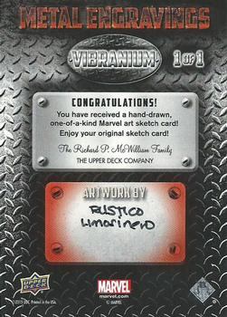 2015 Upper Deck Marvel Vibranium - Metal Engraving Sketches #41 Rustico Limosinero Back