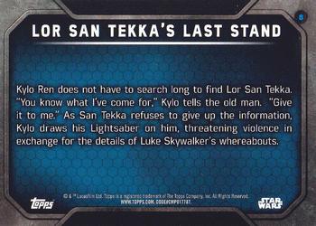 2016 Topps Star Wars The Force Awakens Series 2 #8 Lor San Tekka's Last Stand Back