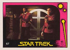 1982 Monty Gum Star Trek II: The Wrath of Khan #67 Terrell and Chekov with Phasers Front