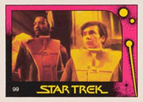 1982 Monty Gum Star Trek II: The Wrath of Khan #99 Terrell and Chekov (Close up View of Card 66) Front