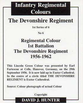 2006 Regimental Colours : The Devonshire Regiment 1st Series #6 Regimental Colour 1st Battalion 1956-1962 Back