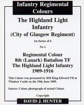 2007 Regimental Colours : The Highland Light Infantry (City of Glasgow Regiment) #2 Regimental Colour 8th Battalion 1909-1916 Back