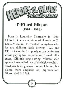 2011 Heroes of the Blues - 3rd Printing #3 Clifford Gibson Back