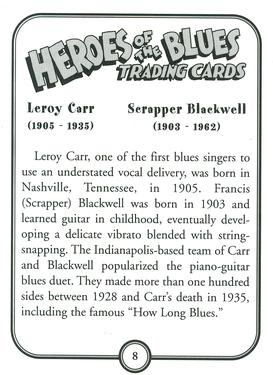 2011 Heroes of the Blues - 3rd Printing #8 Leroy Carr and Scrapper Blackwell Back