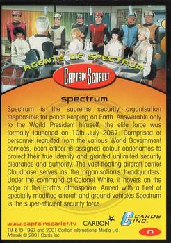 2001 Cards Inc. Captain Scarlet #17 Spectrum Back