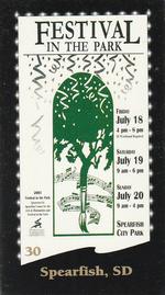 2003 Doral Celebrate America Great American Festivals #30 Spearfish Festival In The Park Front