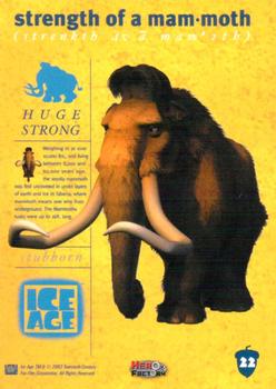 2002 Hero Factory Ice Age #22 strength of a Mammoth Back