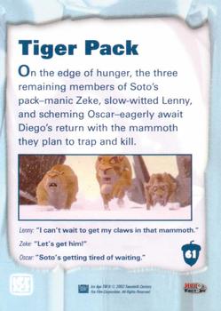 2002 Hero Factory Ice Age #61 Tiger Pack Back