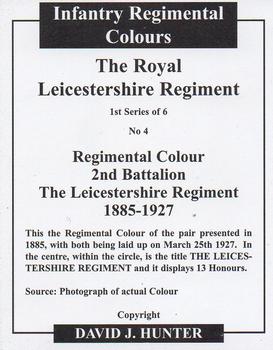 2006 Regimental Colours : The Royal Leicestershire Regiment 1st Series #4 Regimental Colour 2nd Battalion 1885-1927 Back