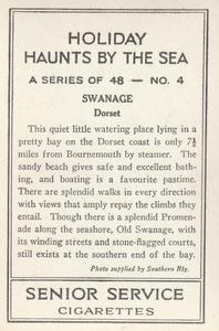 1938 Senior Service Holiday Haunts by the Sea #4 Swanage Back