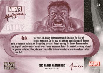 2016 Upper Deck Marvel Masterpieces #93 Hulk Back