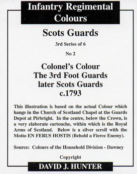 2009 Regimental Colours : Scots Guards 3rd Series #2 Colonel's Colour 3rd Foot Guards c.1793 Back