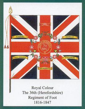 2007 Regimental Colours : The Worcestershire Regiment 2nd Series #1 First or Royal Colour 36th Foot 1816-1847 Front