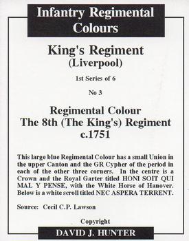 2005 Regimental Colours : The King's Regiment #3 Regimental Colour 8th Foot c.1751 Back