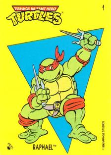 1990 Topps Ireland Ltd Teenage Mutant Hero Turtles - Stickers #1 Raphael Front
