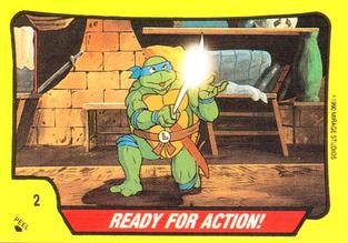 1990 Topps Ireland Ltd Teenage Mutant Hero Turtles - Stickers #2 Ready for Action! Front