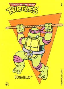 1990 Topps Ireland Ltd Teenage Mutant Hero Turtles - Stickers #3 Donatello Front
