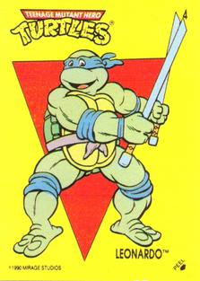 1990 Topps Ireland Ltd Teenage Mutant Hero Turtles - Stickers #4 Leonardo Front