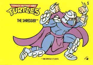 1990 Topps Ireland Ltd Teenage Mutant Hero Turtles - Stickers #5 The Shredder Front