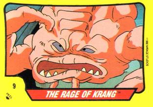 1990 Topps Ireland Ltd Teenage Mutant Hero Turtles - Stickers #9 The Rage of Krang Front