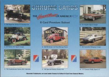 1992 Collect-A-Card Chevy - Factory Set Exclusive Chrome #1 '55 Bel Air Convertible Back