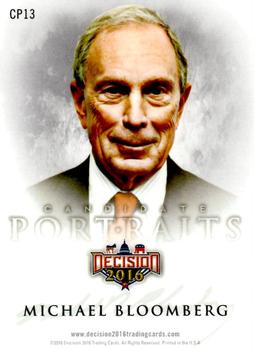 2016 Decision 2016 - Candidate Portraits Black & White #CP13 Michael Bloomberg Back