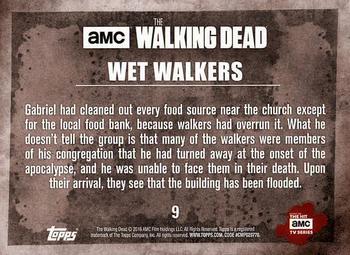 2016 Topps The Walking Dead Season 5 #9 Wet Walkers Back
