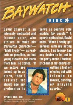 1995 Sports Time Baywatch #9 David Charvet Is An Intensely Motivated Back