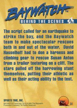 1995 Sports Time Baywatch #54 The Script Called For An Earthquake Back