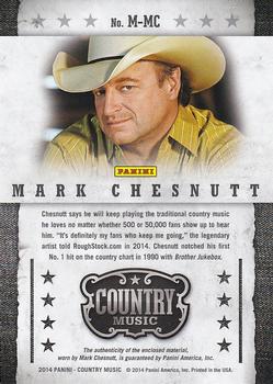 2014 Panini Country Music - Musician Materials Silver #M-MC Mark Chesnutt Back