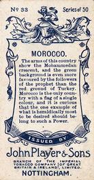 1905 Player's Countries Arms & Flags #33 Morocco Back