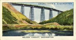 1937 Churchman's Wonderful Railway Travel #2 Meldon Viaduct, Okehampton Front