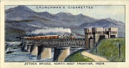 1937 Churchman's Wonderful Railway Travel #10 Attock Bridge, North-West Frontier, India Front