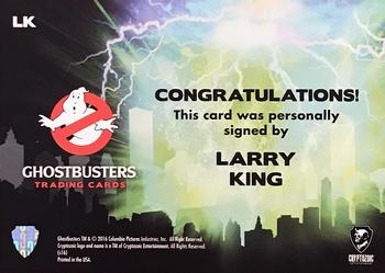 2016 Cryptozoic Ghostbusters - Autographs #LK Larry King Back