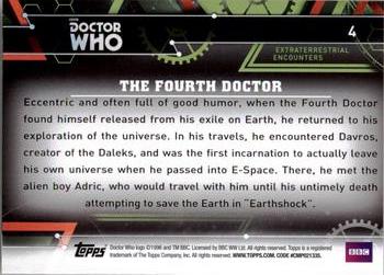 2016 Topps Doctor Who Extraterrestrial Encounters #4 The Fourth Doctor Back