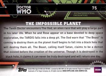 2016 Topps Doctor Who Extraterrestrial Encounters #75 The Impossible Planet Back
