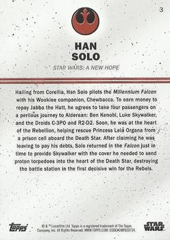 2016 Topps Star Wars Card Trader #3 Han Solo Back