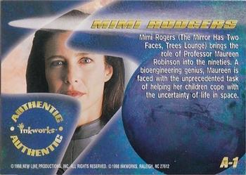1998 Inkworks Lost in Space Movie - Autographs #A-1 Mimi Rogers Back