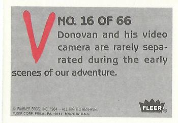 1984 Fleer V #16 Mike Donovan - The Cameraman Back