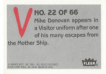 1984 Fleer V #22 Donovan in Disguise Back