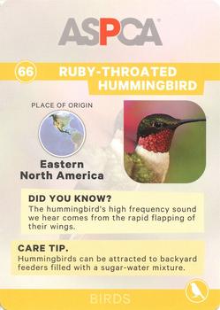 2016 ASPCA Pets & Creatures #66 Ruby-Throated Hummingbird Back