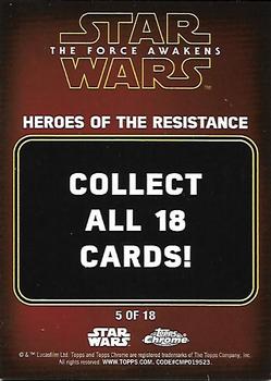 2016 Topps Chrome Star Wars The Force Awakens - Heroes of the Resistance #5 Admiral Statura Back
