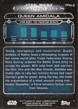 2017 Topps Star Wars: Galactic Files Reborn #TPM-3 Queen Amidala Back