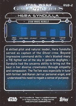2017 Topps Star Wars: Galactic Files Reborn #REB-2 Hera Syndulla Back