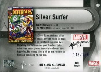 2016 Upper Deck Marvel Masterpieces - Epic Purple Foil #88 Silver Surfer Back
