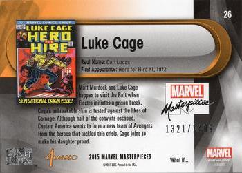 2016 Upper Deck Marvel Masterpieces - What If... #26 Luke Cage Back