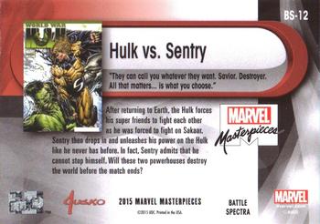 2016 Upper Deck Marvel Masterpieces - Battle Spectra #BS-12 Hulk / Sentry Back